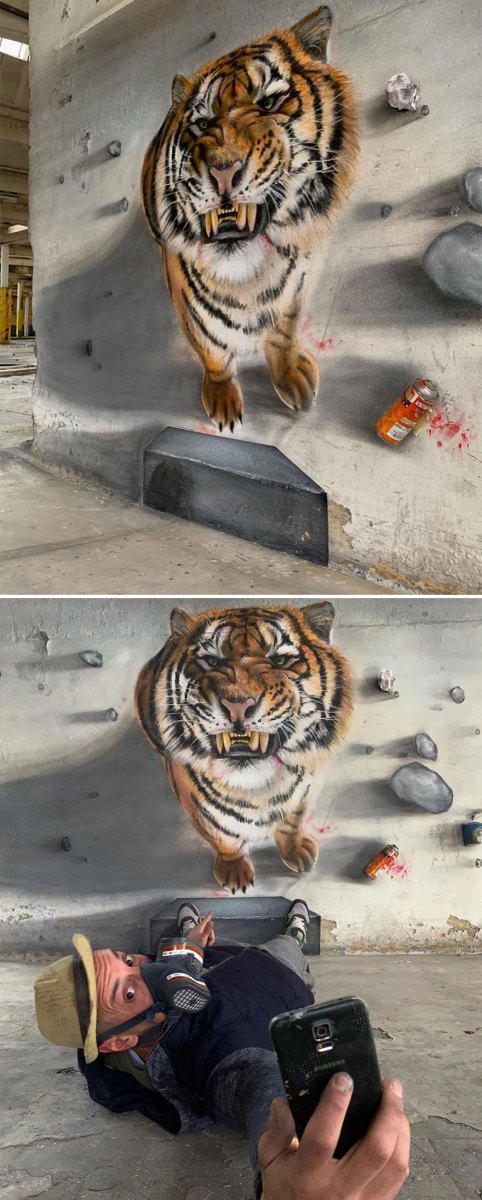 Tiger painted in 3d by scaf