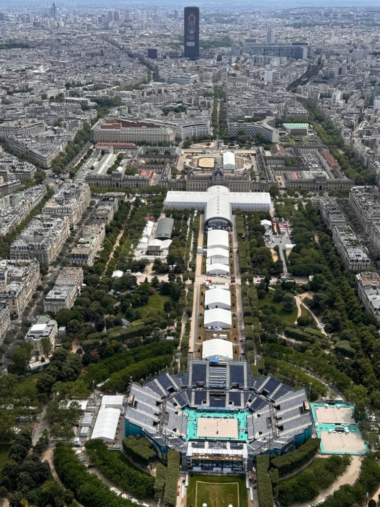 View of Beach Volleyball from the Eiffel Tower