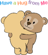 Illustration of 2 bears hugging