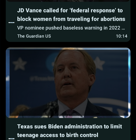 JD Vance called for ‘federal response’ to block women from traveling for abortions
VP nominee pushed baseless warning in 2022 that George Soros would pack planes of Black women to get abortions

Texas sues Biden administration to limit teenage access to birth control