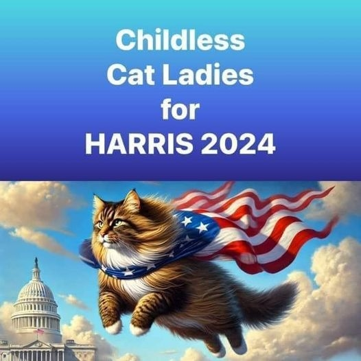 Childless cat ladies for Harris 2024 