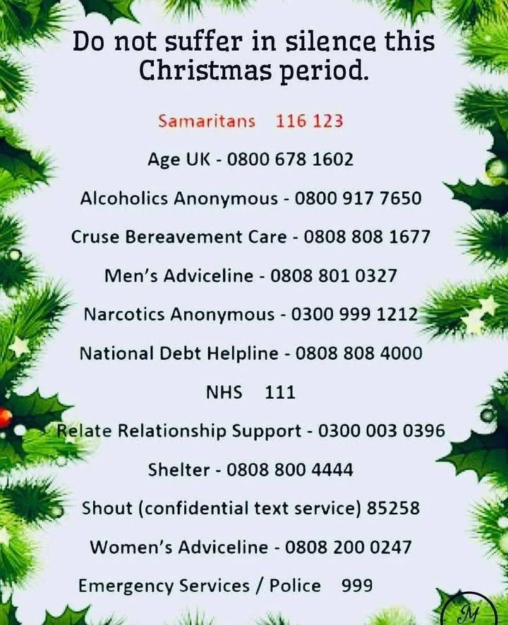 Helplines for those who need them this Christmas 