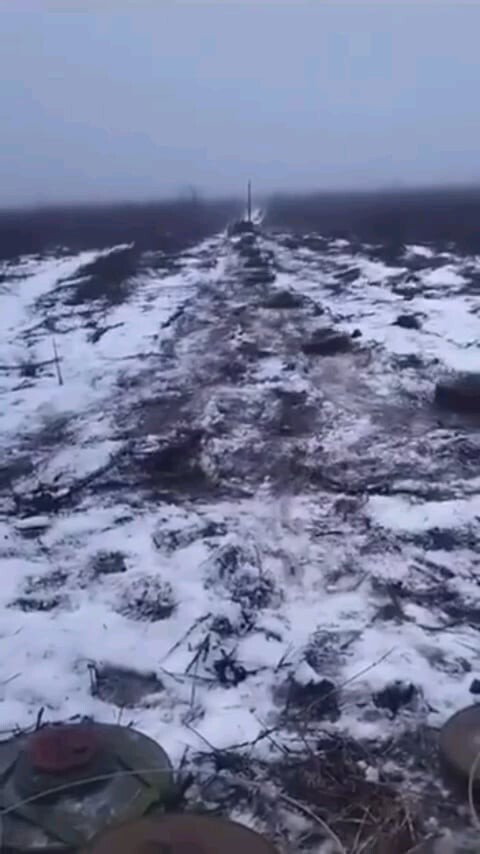 Video of Ukraine's Terra Unit using "ground drone" robot to place mines on a dangerous Frontline road - Without risking personel