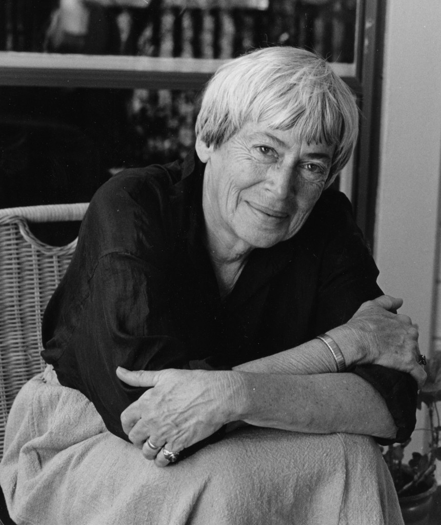 Black and white photo of writer Ursula K. Le Guin