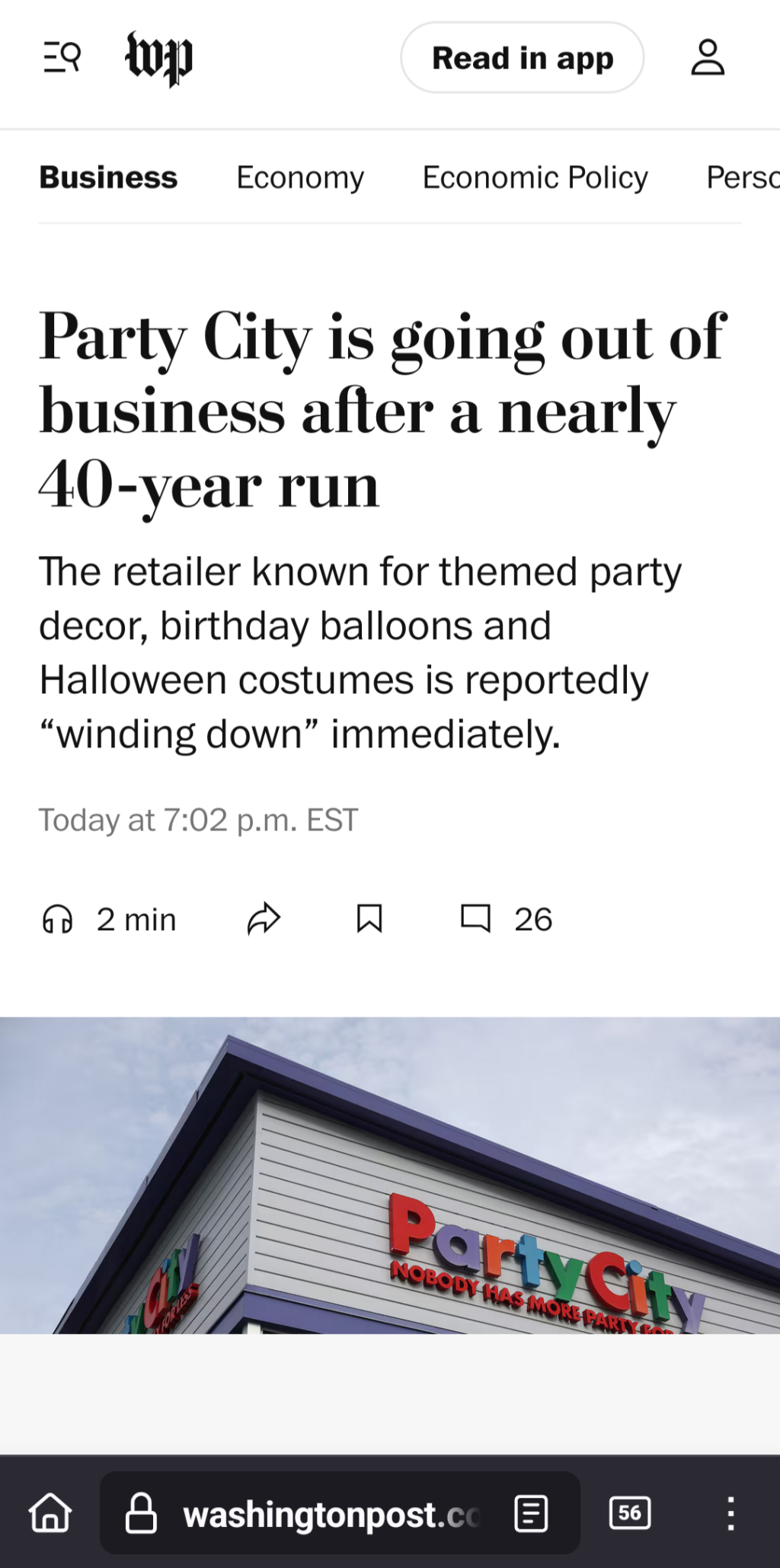 Party city going out of business