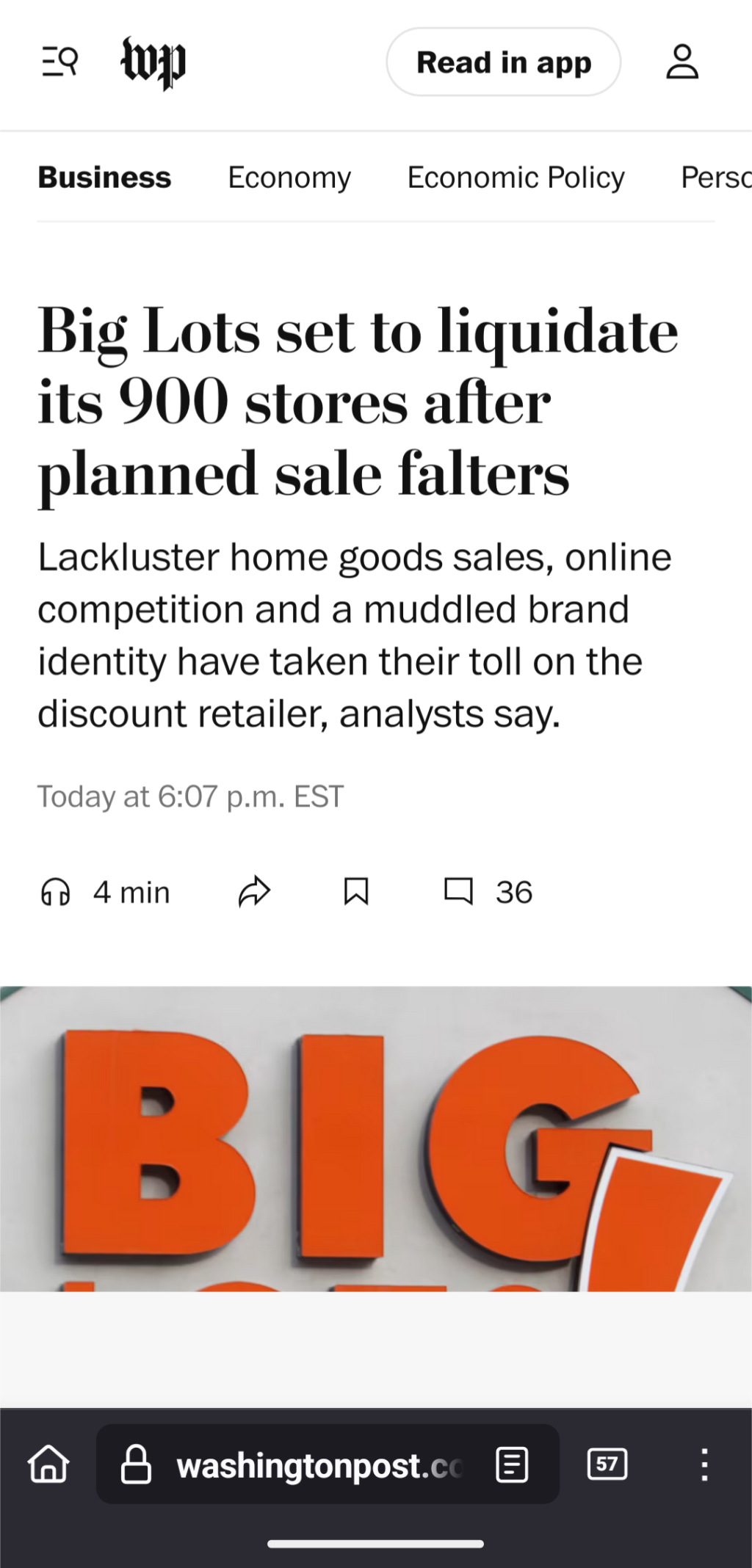 Big Lots is liquidated after planned sale falls through