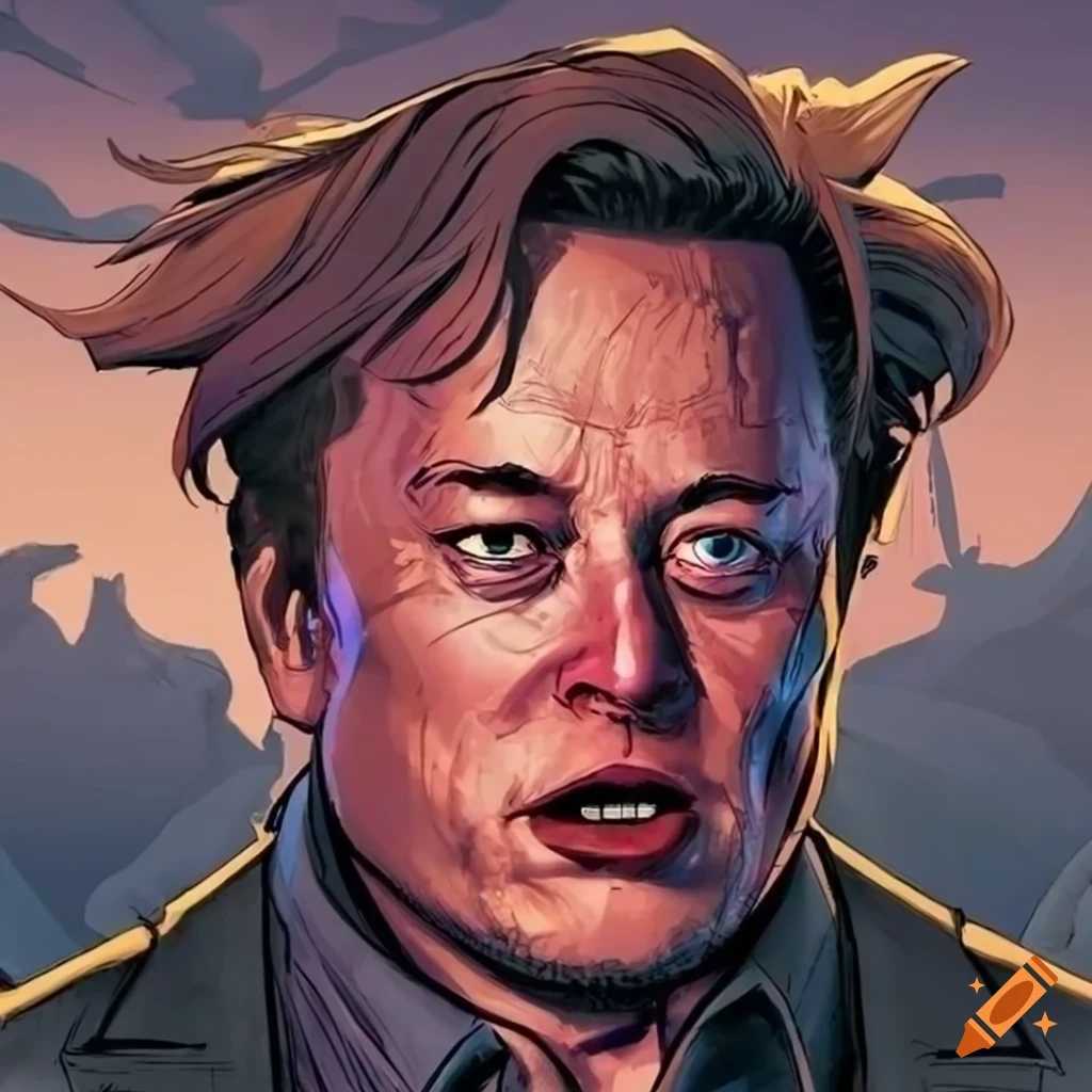 Elon Musk comic book picture