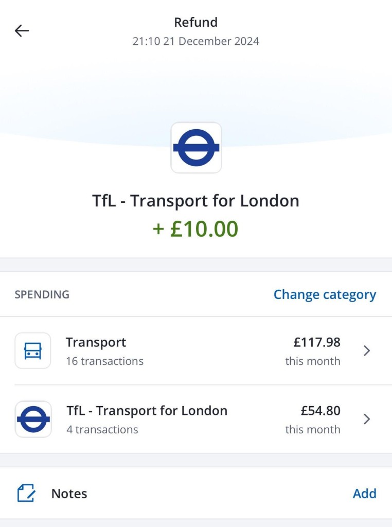 TfL Refund