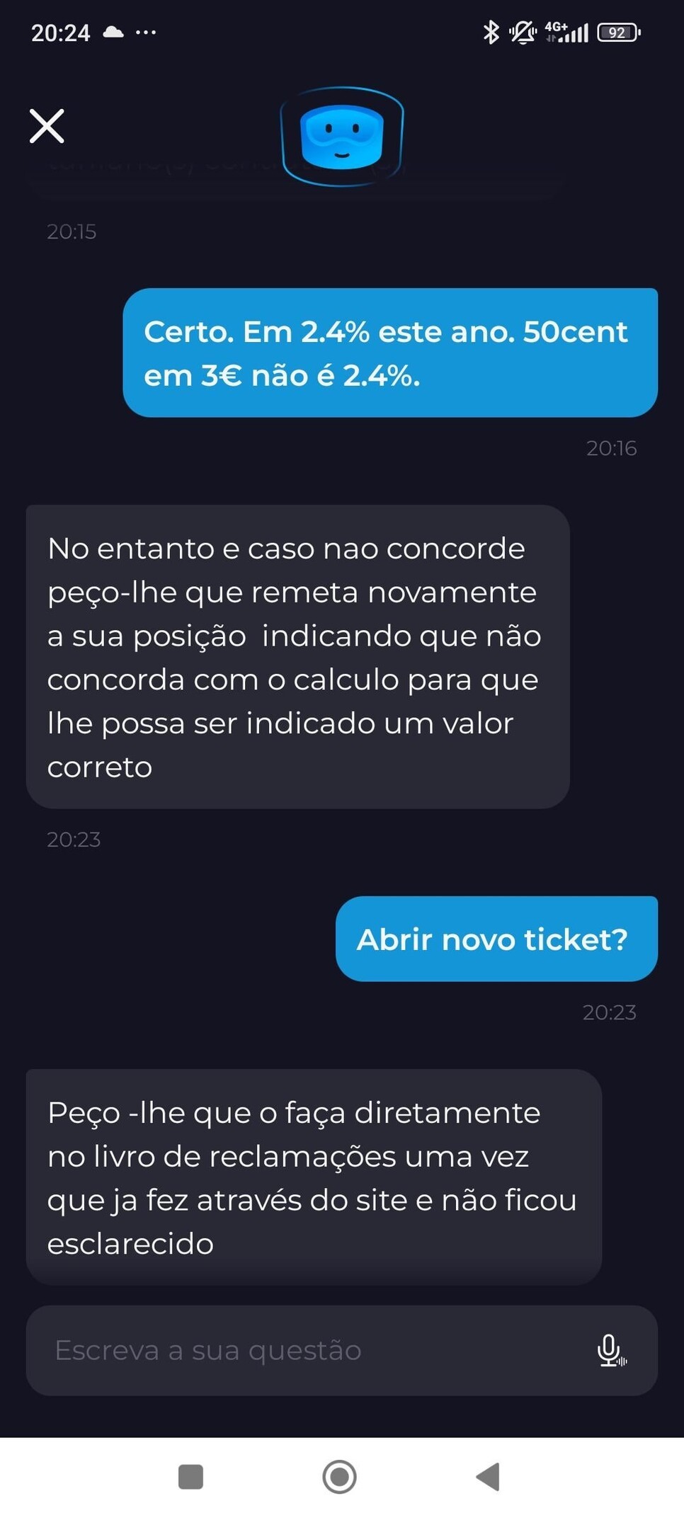 Matemática da MEO: 2.4% em 3€ são 50cent, se não concordas o procedimento é escrever no livro de reclamações