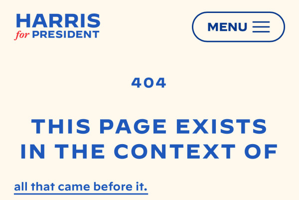 404 - This page exists in the context of, all that came before it