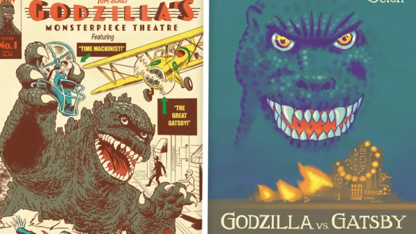 Two of the covers to "Godzilla's Monsterpiece Theatre #1" from writer/artist Tom Scioli (Courtesy IDW Publishing)
