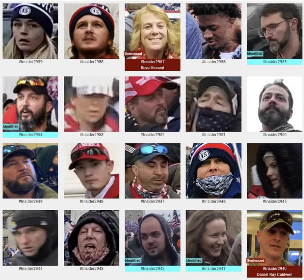 Photos of January 6th riot suspects who were observed inside the US Capitol Building (Range: 2,940 through 2,959, of 3,268) (as of February 22nd, 2024).  Insider numbers are not the same thing as FBI numbers.  Posts are subject to updates, corrections and revisions.