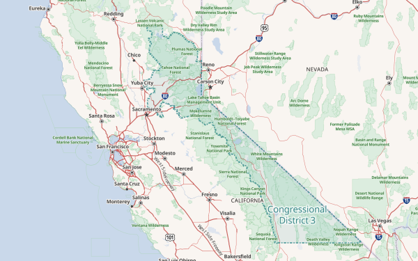 California’s expansive Congressional district 3

Map © OSM Contributors