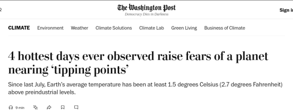 4 hottest days ever observed raise fears of a planet nearing ‘tipping points’