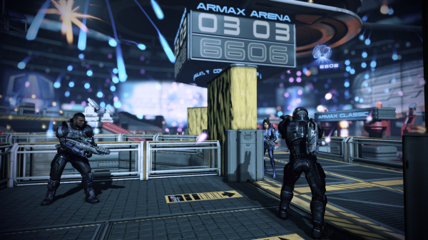 Mass Effect 3 Legendary Edition: still though, for Insanity Mode this was a hell of a performance on my part—a score of 6606 in 3:03 on the Spin Zone map at Armax Arena