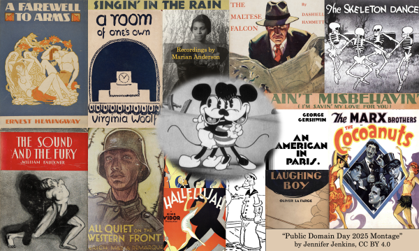 a selection of newly available works in the public domain including books, movies and sheet music. 