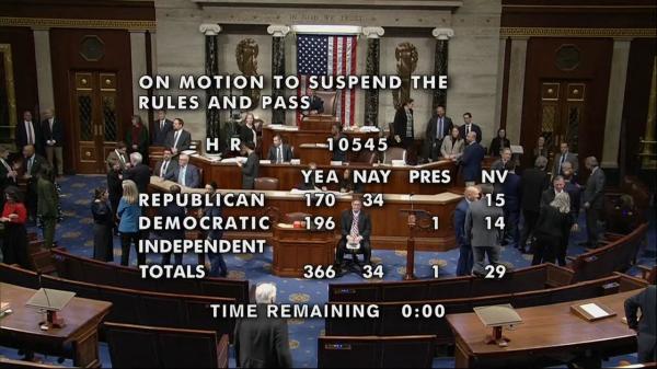 sccreenshot of webcast showing vote count