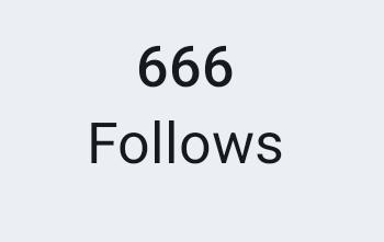 Zoom in on part of the first photo showing 666 follows