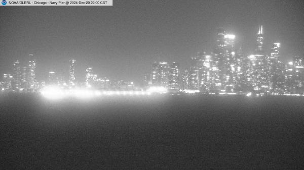 View of Navy Pier in Chicago from William E. Dever Crib in Lake Michigan east of North Avenue. // Image captured at: 2024-12-21 04:00:01 UTC (about 3 min. prior to this post) // Current Temp in Chicago: 25.47 F | -3.63 C // Precip: overcast clouds // Wind: NNW at 5.995 mph | 9.64 kph // Humidity: 74%