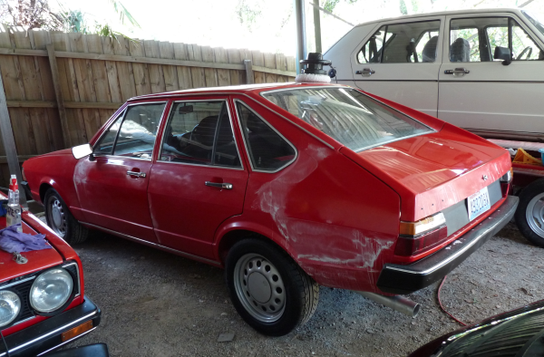 VW Passat in Mars Red with polishing compound