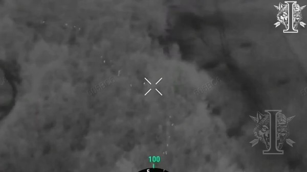 Ukrainian drone operators attack North Korean infantry with heavy "Baba Yaga" UAVs during the night in the Kursk Oblast. 