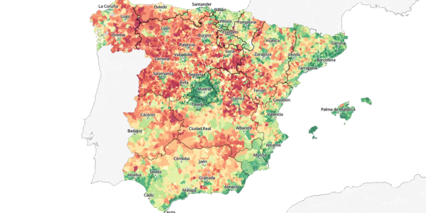 El mapa de los municipios ganadores y perdedores de población en el siglo XXI en España