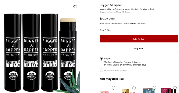 rugged and dapper lip balm for men