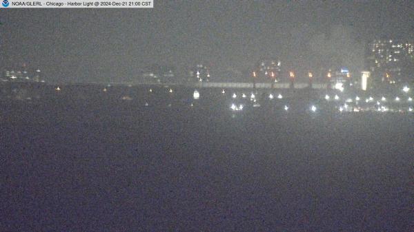 View of the Chicago Harbor Lighthouse from one of the cribs located in Lake Michigan. // Image captured at: 2024-12-22 03:00:01 UTC (about 4 min. prior to this post) // Current Temp in Chicago: 21.06 F | -6.08 C // Precip: broken clouds // Wind: NW at 1.990 mph | 3.20 kph // Humidity: 77%