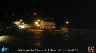 Security cam looking SSE over of the Beaver Island Ferry dock with Lake Michigan in the distance. // Image captured at: 2024-12-22 23:41:35 UTC (about 21 min. prior to this post) // Current Temp in Beaver Island: 29.00 F | -1.67 C // Precip: overcast clouds // Wind: S at 20.177 mph | 32.47 kph // Humidity: 5%