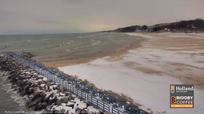 One of various views around the Holland channel from the northern lighthouse. // Image captured at: 2024-12-23 14:08:45 UTC (about 24 min. prior to this post) // Current Temp in Holland: 32.30 F | .17 C // Precip: light snow // Wind: S at 9.216 mph | 14.83 kph // Humidity: 70%