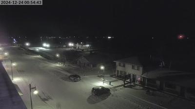 NE view of neighborhood and the BVI ferry dock in Beaver Island that backs up into Lake Michigan. // Image captured at: 2024-12-24 04:55:01 UTC (about 9 min. prior to this post) // Current Temp in Beaver Island: 30.53 F | -.82 C // Precip: overcast clouds // Wind: N at 9.216 mph | 14.83 kph // Humidity: 93%