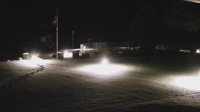 View of a playground and flagpole in foreground that overlooks Sturgeon Bay and Lake Michigan. // Image captured at: 2024-12-24 10:13:40 UTC (about 19 min. prior to this post) // Current Temp in Sturgeon Bay: 28.58 F | -1.90 C // Precip: overcast clouds // Wind: N at 10.357 mph | 16.66 kph // Humidity: 74%