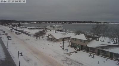 NE view of neighborhood and the BVI ferry dock in Beaver Island that backs up into Lake Michigan. // Image captured at: 2024-12-24 20:56:27 UTC (about 6 min. prior to this post) // Current Temp in Beaver Island: 26.93 F | -2.82 C // Precip: overcast clouds // Wind: N at 1.140 mph | 1.83 kph // Humidity: 86%