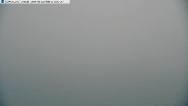 View of Chicago skyline from William E. Dever Crib in Lake Michigan east of North Avenue. // Image captured at: 2024-12-26 18:00:01 UTC (about 3 min. prior to this post) // Current Temp in Chicago: 45.73 F | 7.63 C // Precip: overcast clouds // Wind: SSW at 1.990 mph | 3.20 kph // Humidity: 94%