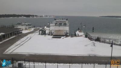 Security cam looking SSE over of the Beaver Island Ferry dock with Lake Michigan in the distance. // Image captured at: 2024-12-26 21:49:09 UTC (about 13 min. prior to this post) // Current Temp in Beaver Island: 35.92 F | 2.18 C // Precip: overcast clouds // Wind: ESE at 5.749 mph | 9.25 kph // Humidity: 93%