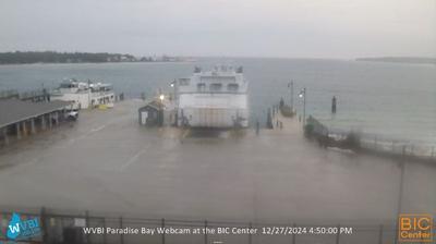 Security cam looking SSE over of the Beaver Island Ferry dock with Lake Michigan in the distance. // Image captured at: 2024-12-27 21:50:43 UTC (about 13 min. prior to this post) // Current Temp in Beaver Island: 39.52 F | 4.18 C // Precip: light rain // Wind: E at 12.661 mph | 20.37 kph // Humidity: 93%