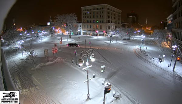 Snow covering everything... New York, in Lake Effect Snow Land